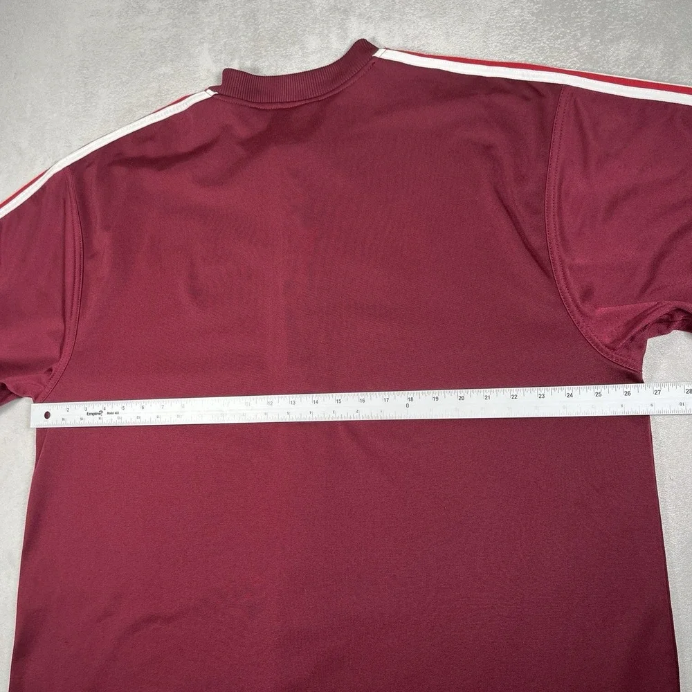 Vintage Adidas Shooters Jersey Men's 2XL Burgundy Snap Front 90s Y2K Hip Hop